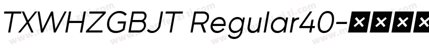 TXWHZGBJT Regular40字体转换